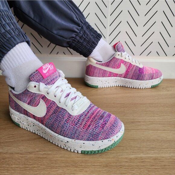 ❤️Rare Nike AF 1 Crater Flyknit Womens Shoes Sz 7.5 Fuchsia Pink 2020 DC7273-500 - Picture 2 of 15